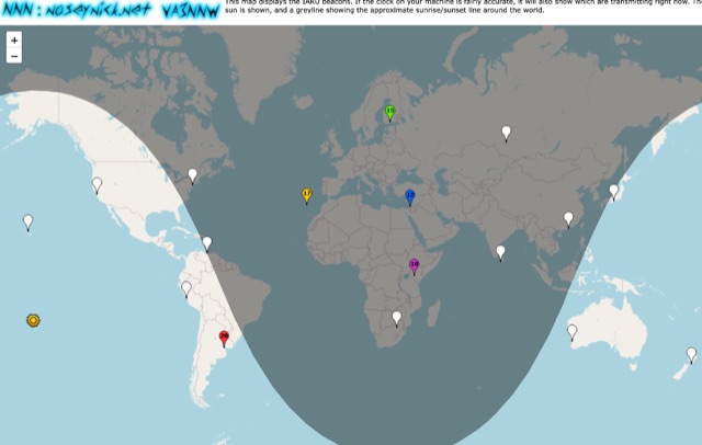 DXZone IARU Beacon Map Live