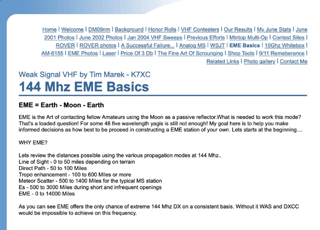 Operating EME on two meters band