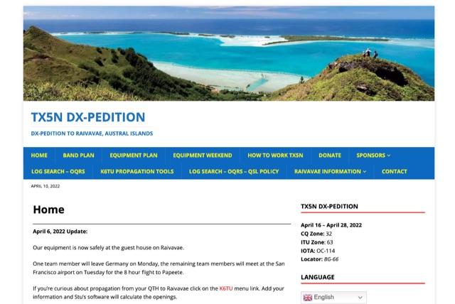 DXZone TX5N Raivavae, Austral Islands