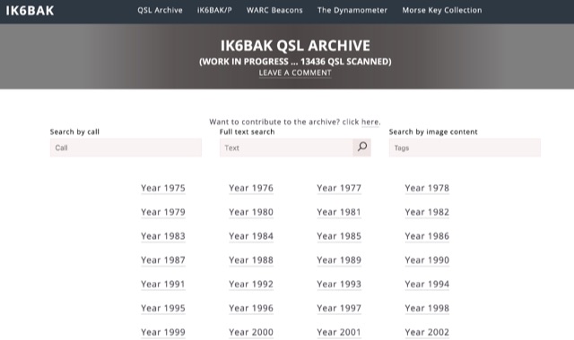 IK6BAK QSL Archive