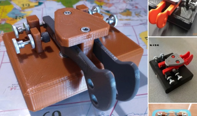 3D Printed Twin Paddle Cw Key Picture