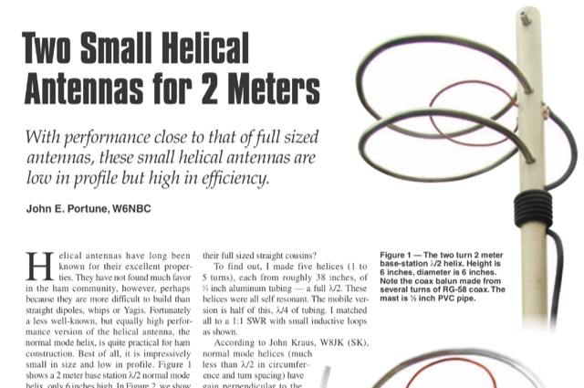 Helical Antennas for 144 MHz