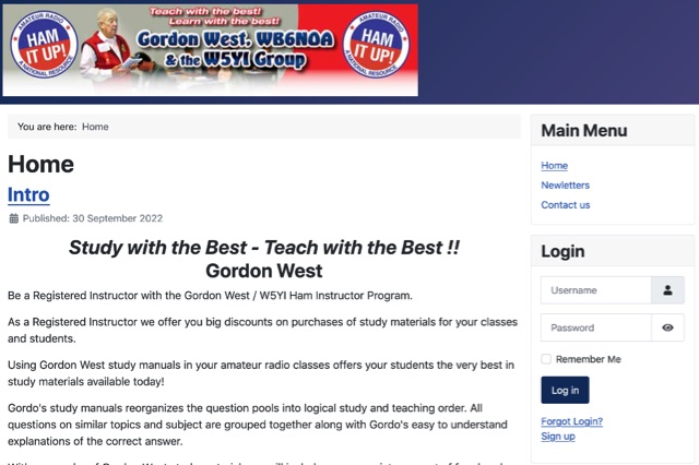 Gordon West W5YI Ham Instructor Program.