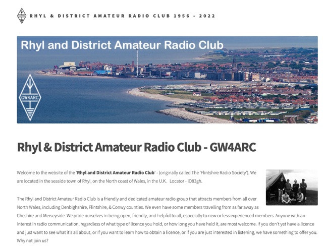 DXZone GW4ARC Rhyl and District Amateur Radio Club