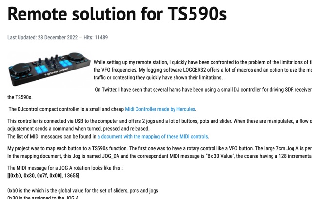 Remote solution for TS590s
