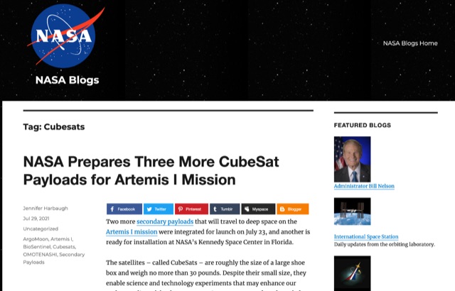 NASA Cubsat Blog