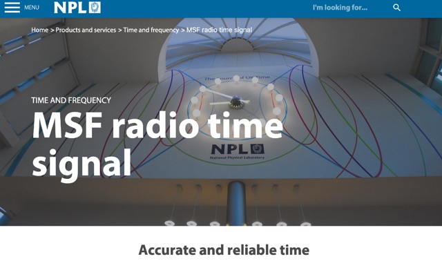 MSF radio time signal