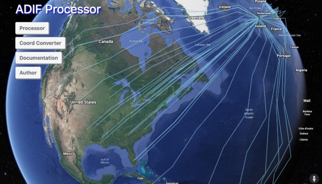 DXZone ADIF Processor Map QSOs with Google Earth