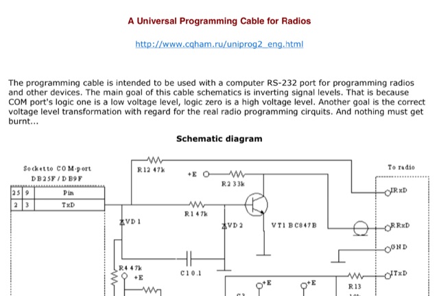 DXZone  A Universal Programming Cable for Radios