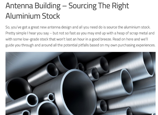DXZone Choosing the Right Aluminum Stock for Antenna Building