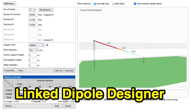 DXZone Online LInked Dipole Designer