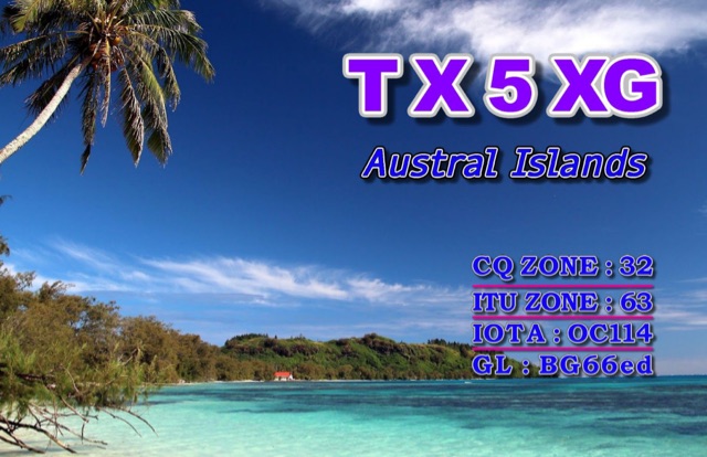DXZone TX5XG Austral Islands