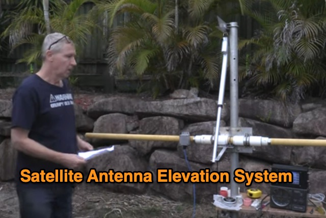 Homebrew Satellite Antenna Elevation System Picture