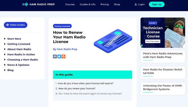 How to Renew Your US Ham Radio License Picture