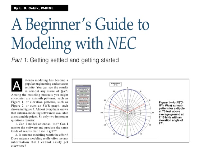 Guide to Antenna Modeling with NEC by W4RNL Picture