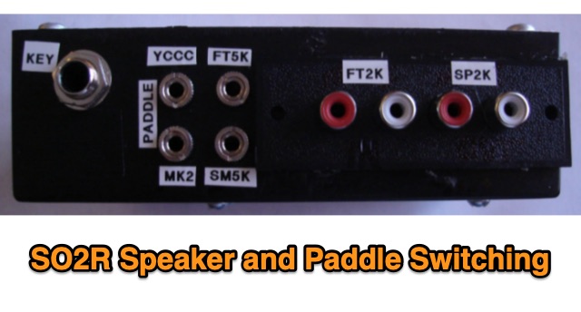 SO2R Speaker and Paddle Switching Picture