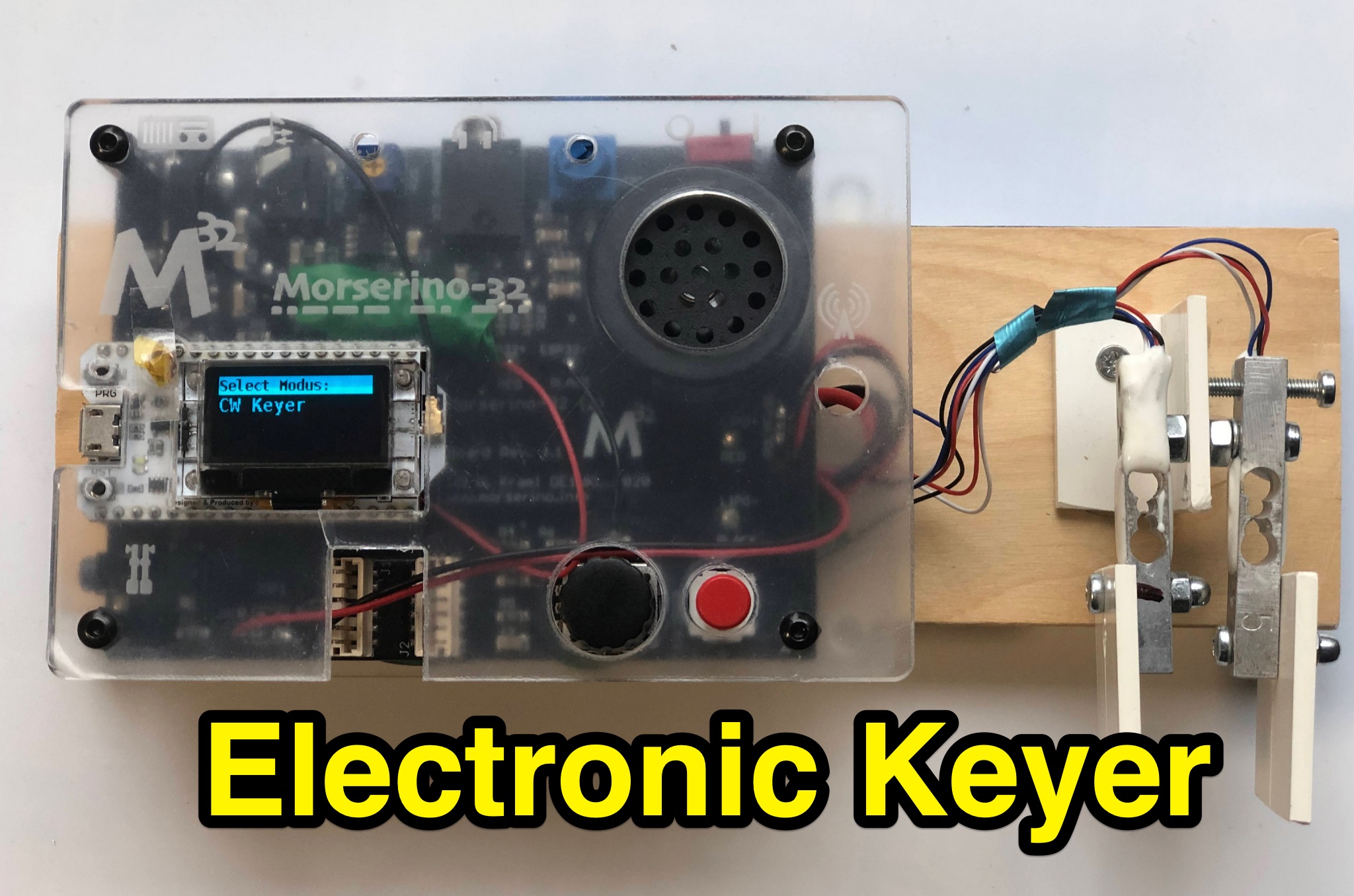 Electronic Keyer with Integrated Load Sensor Paddles Picture