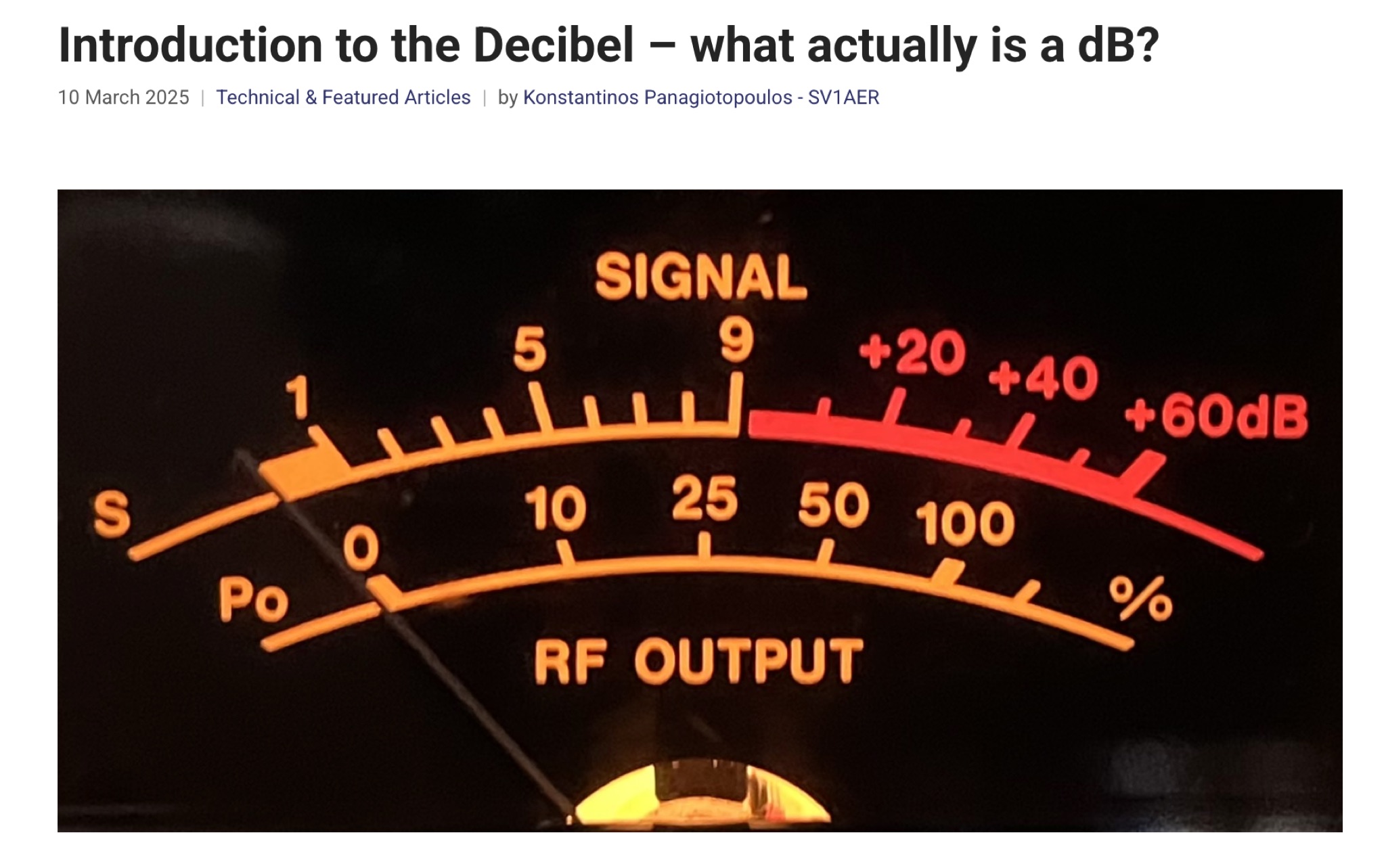 Introduction to the Decibel - what actually is a dB?
