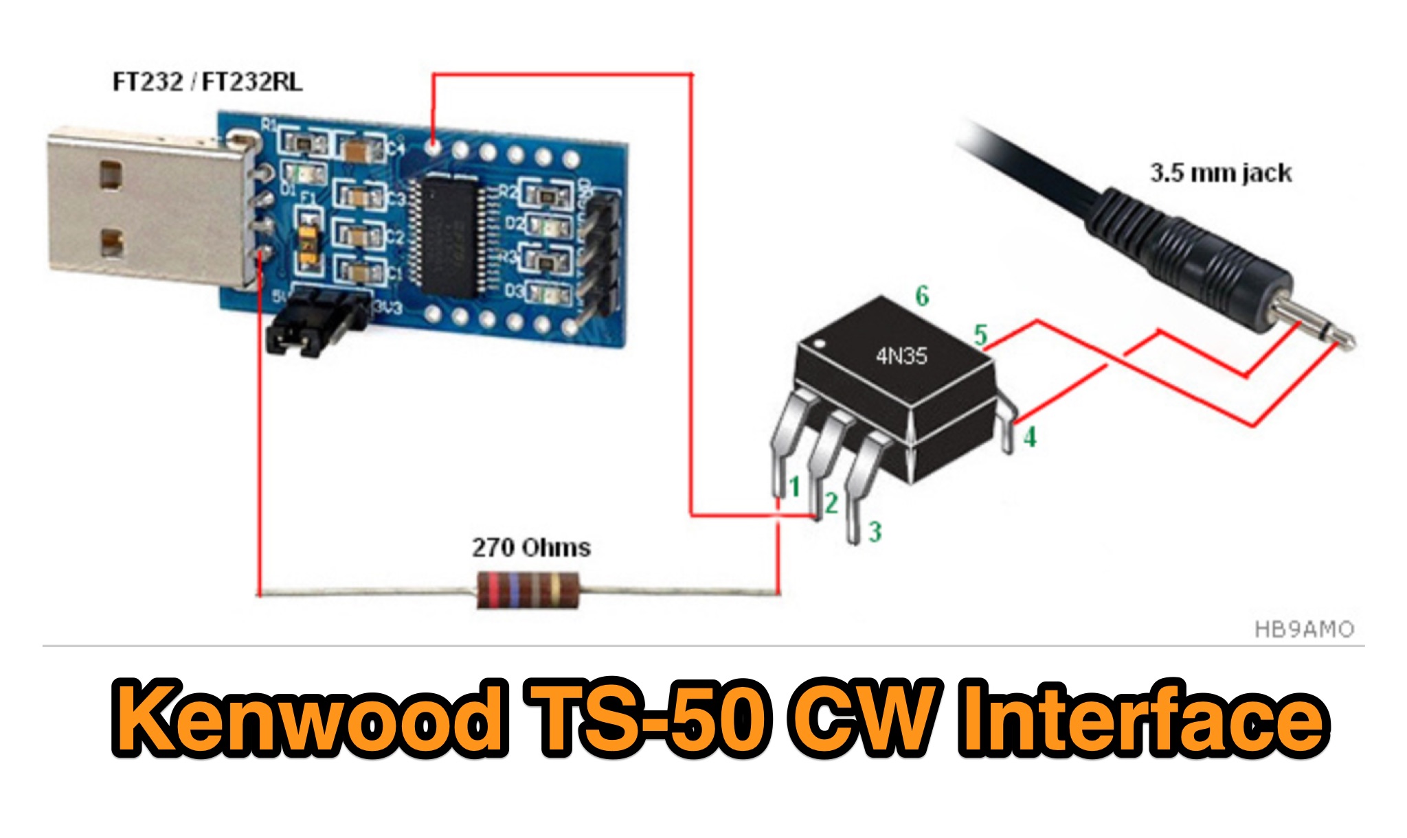 Kenwood TS-50 CW Interface Picture