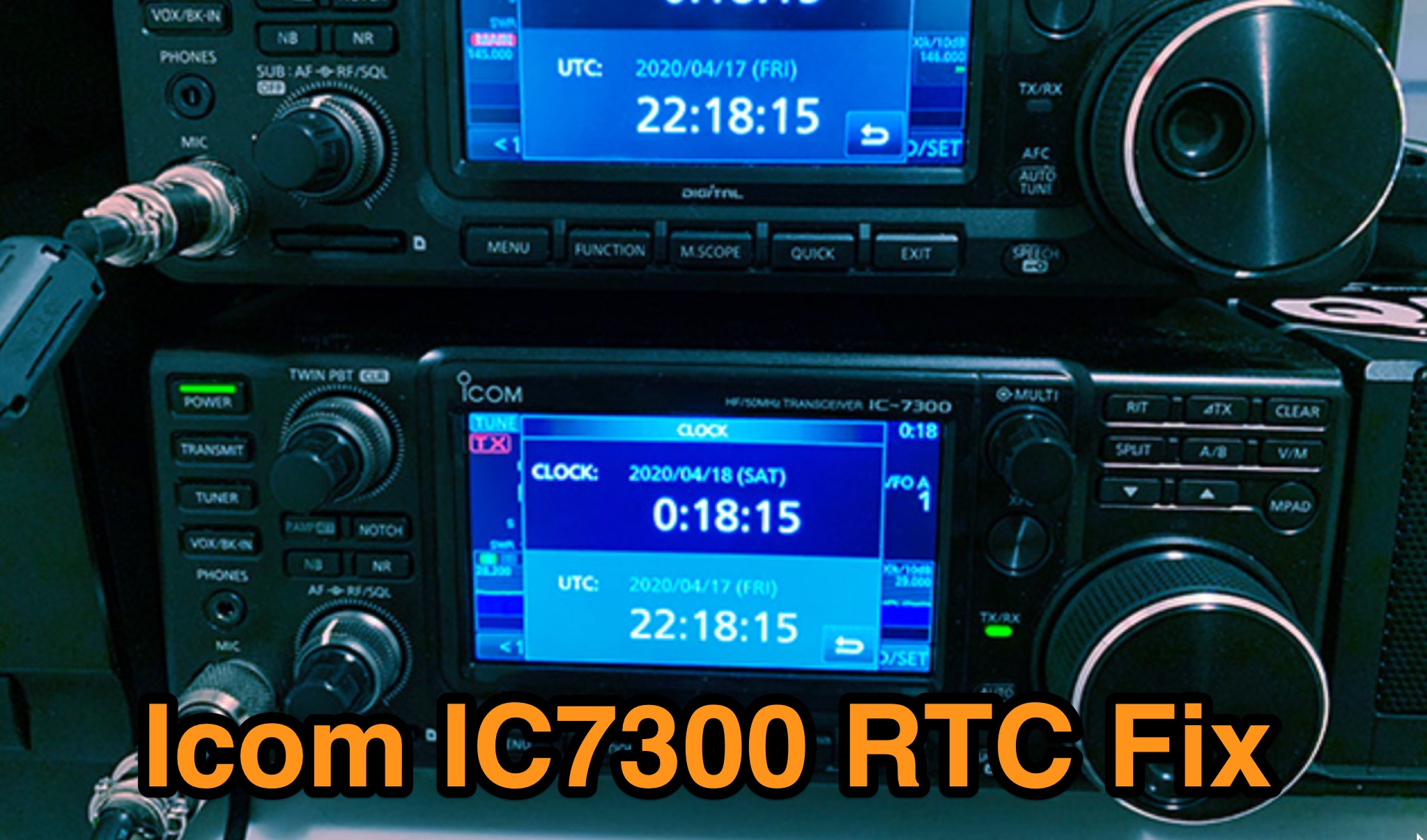 Icom IC7300 RTC Fix Picture