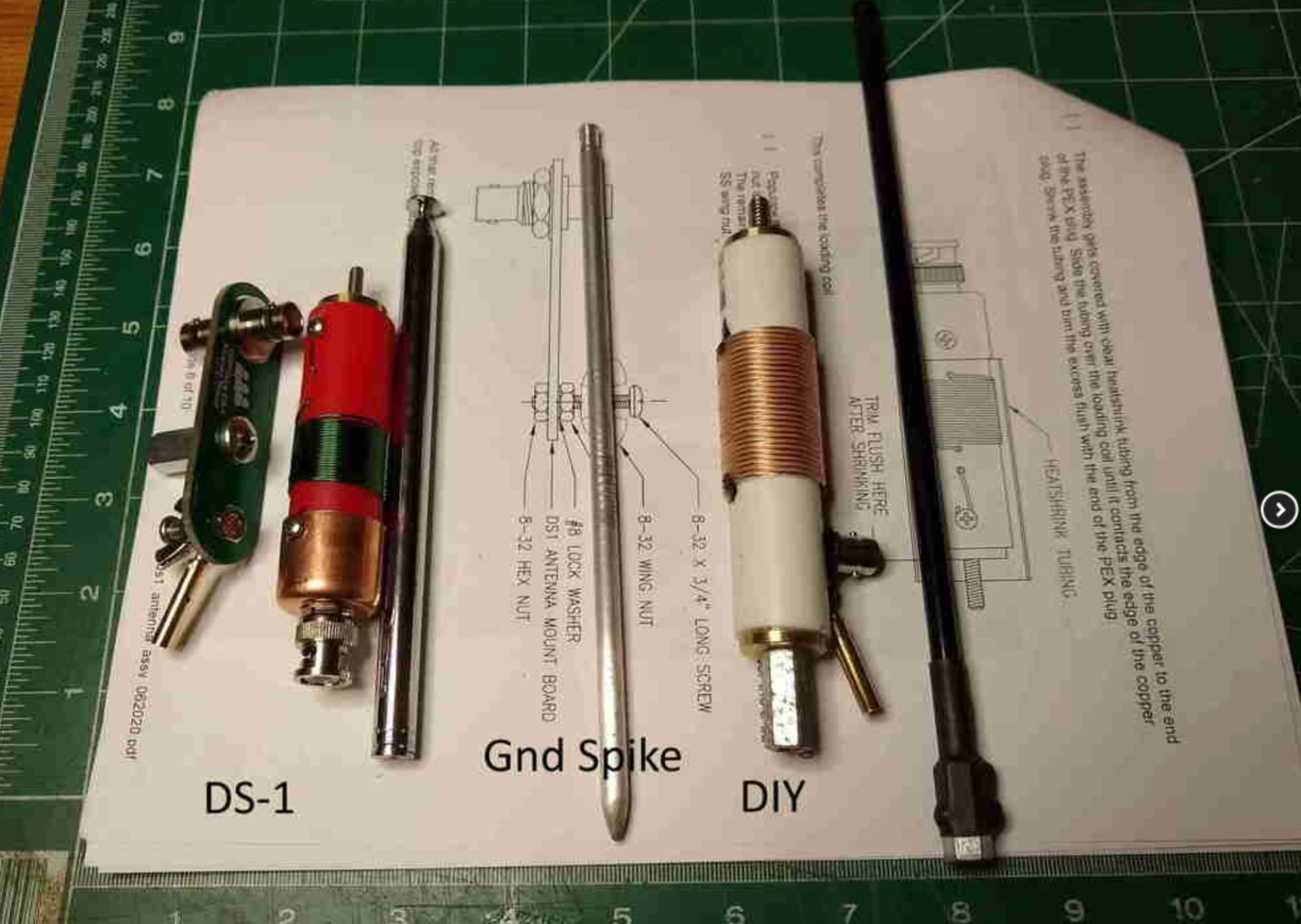 QRPGuys DS-1 40-10m Short Vertical Antenna - Build Your Own!