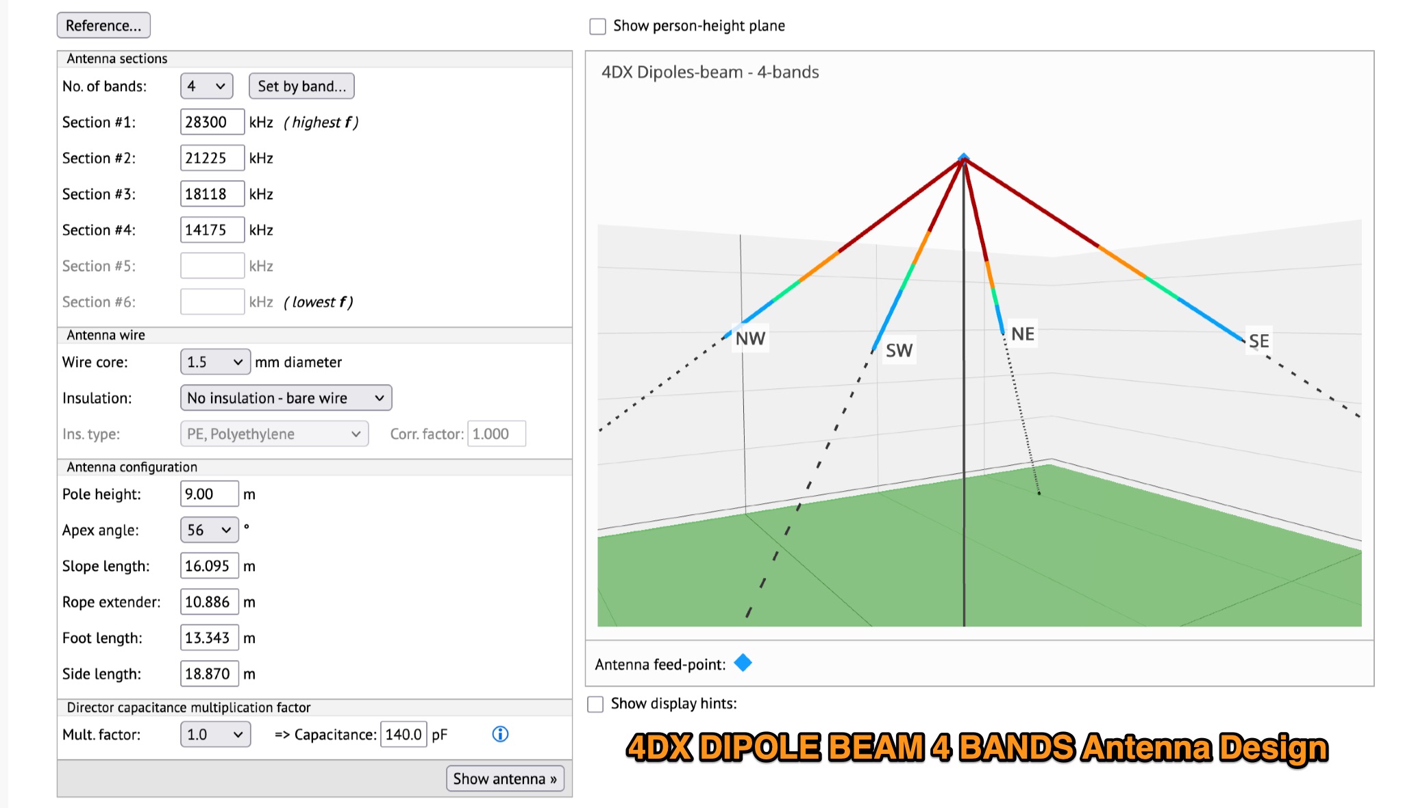 4DX Dipoles-Beam Antenna: Design, Build and Performance Picture