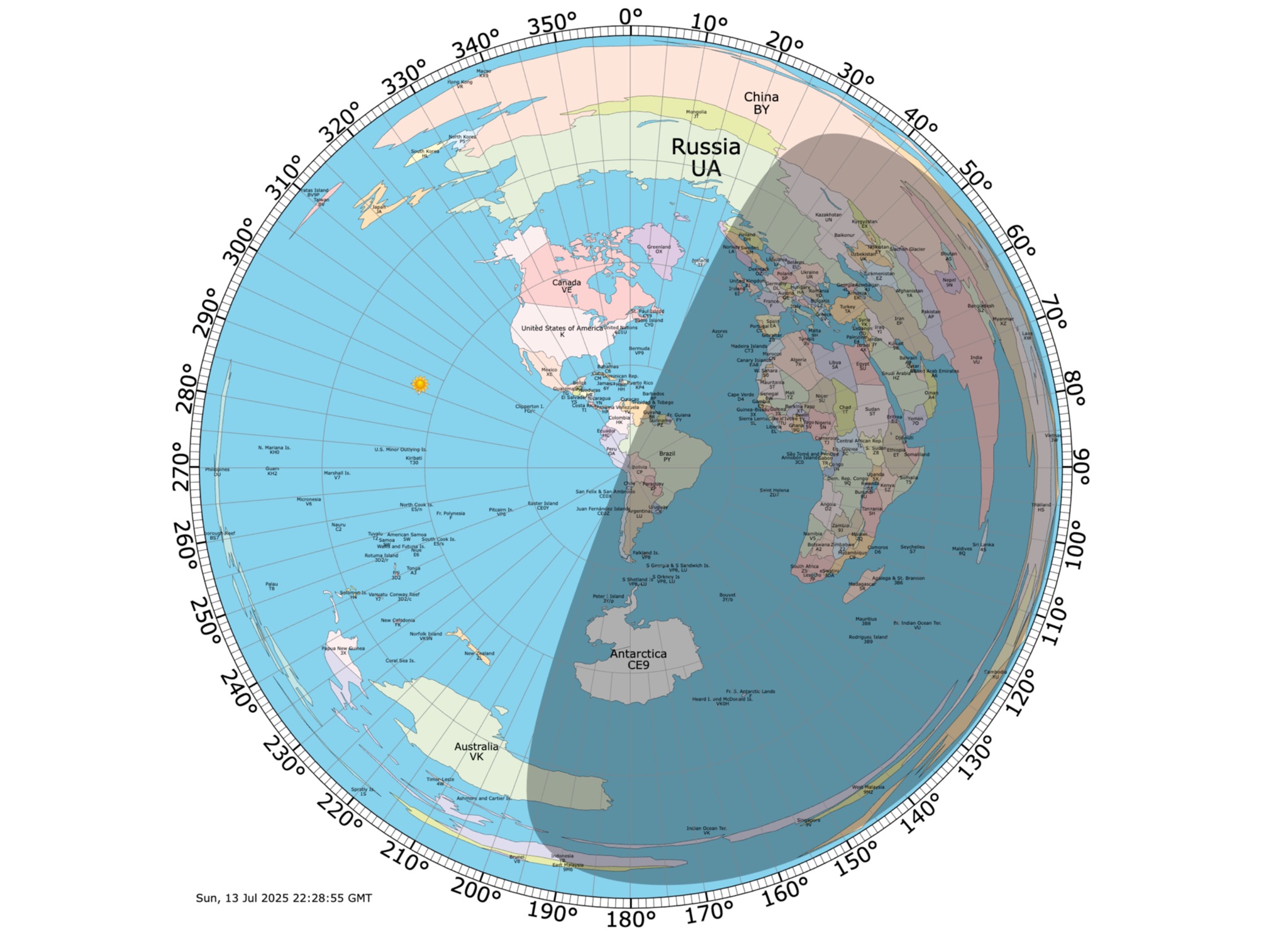 Azimuthal map Generator Picture