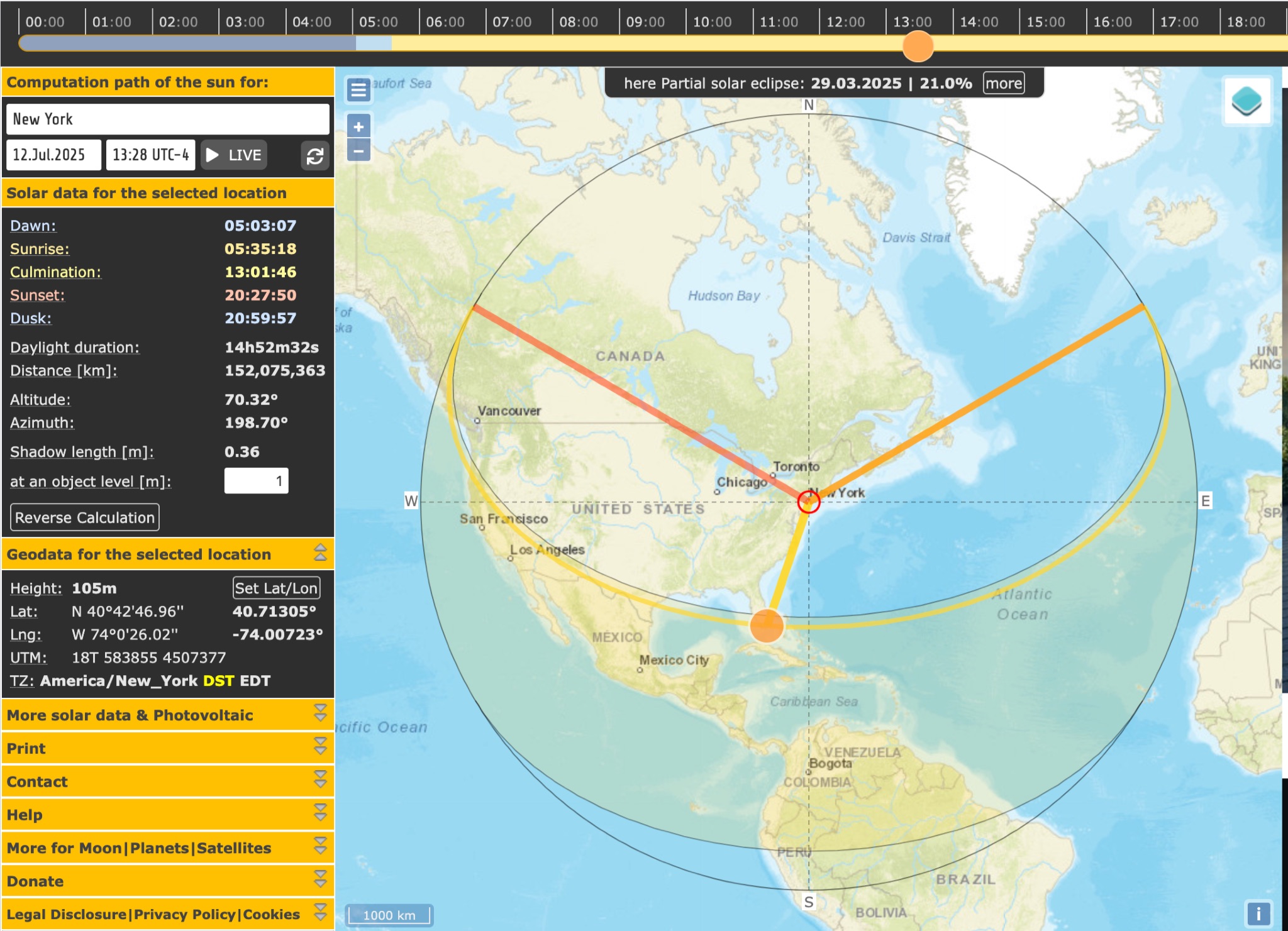 SunCalc - Sun Movement and Sunlight Phase Tracker Picture