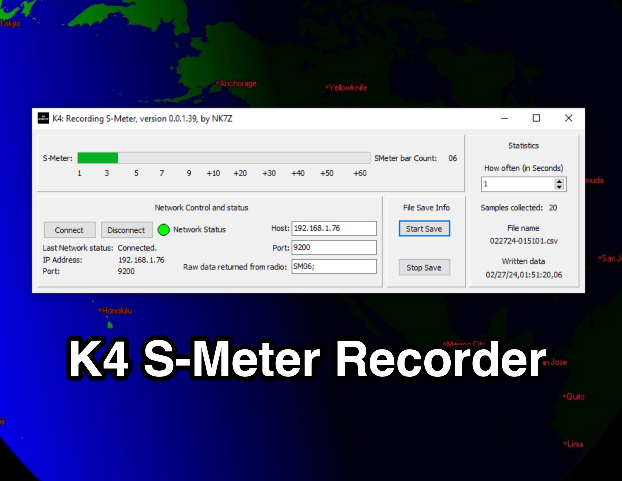 K4 S-Meter Recorder for Elecraft K4 Radio Picture