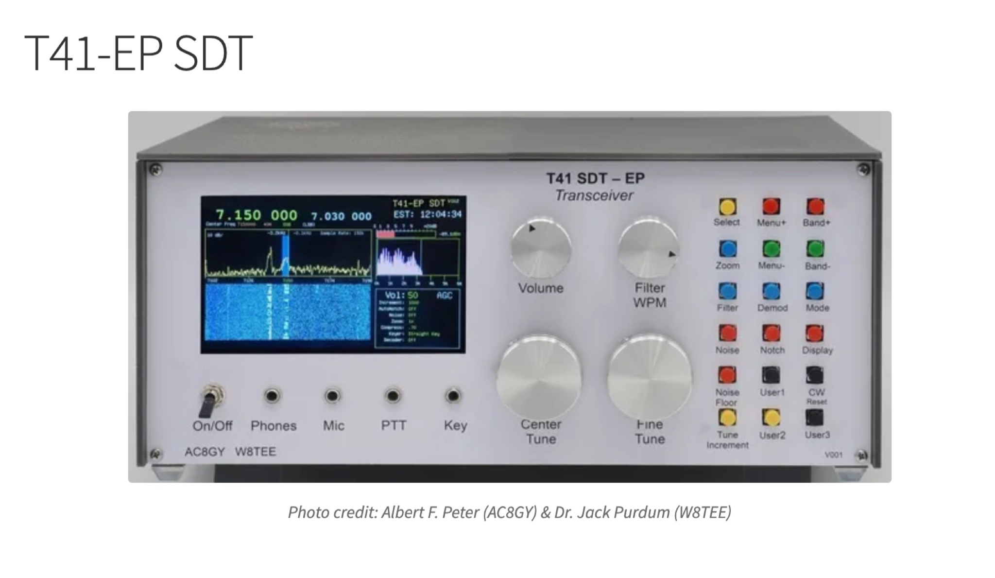 T41-EP SDT: Open-Source Software Defined Transceiver Picture