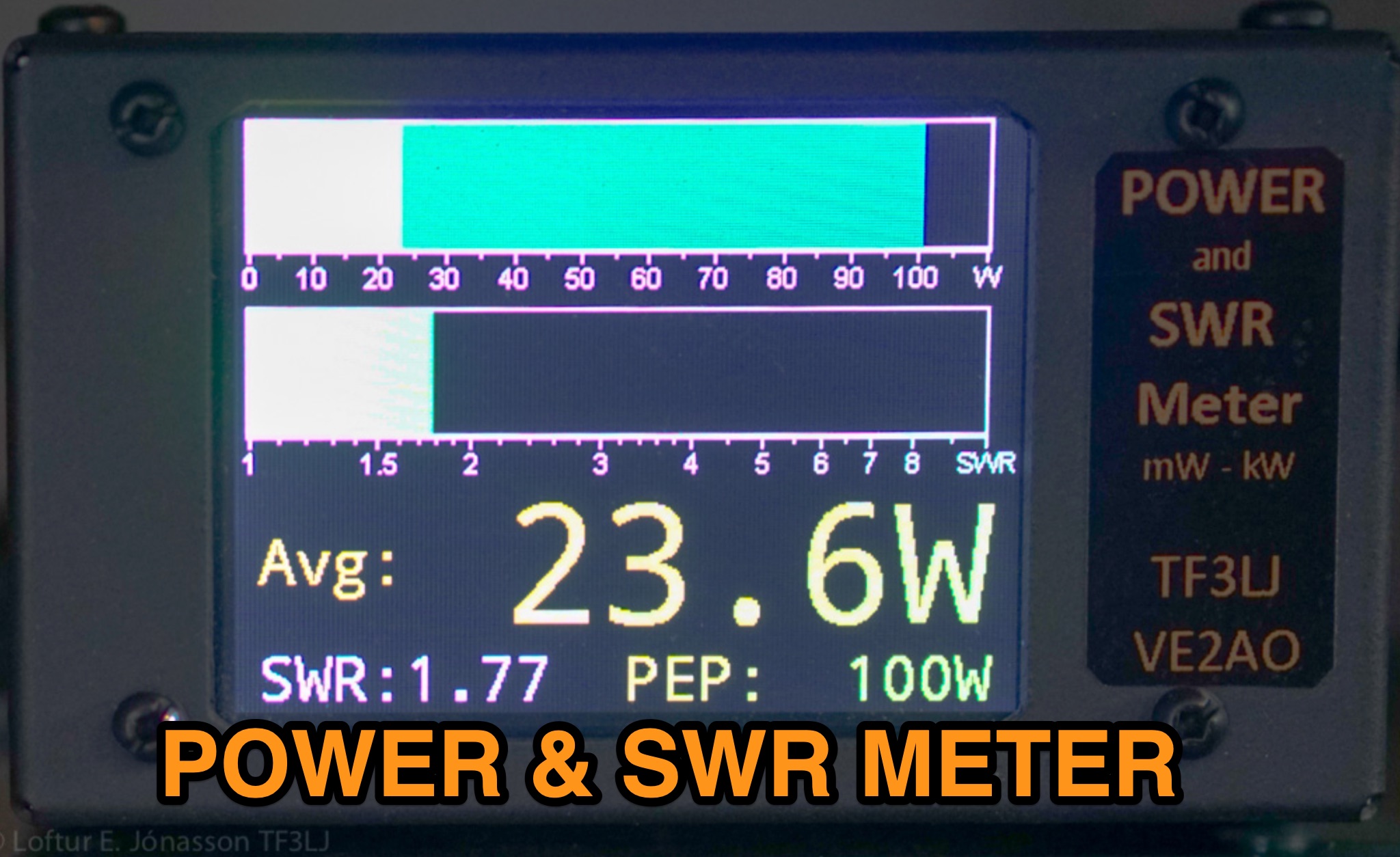 Power and SWR Meter with TFT Touch Display Picture