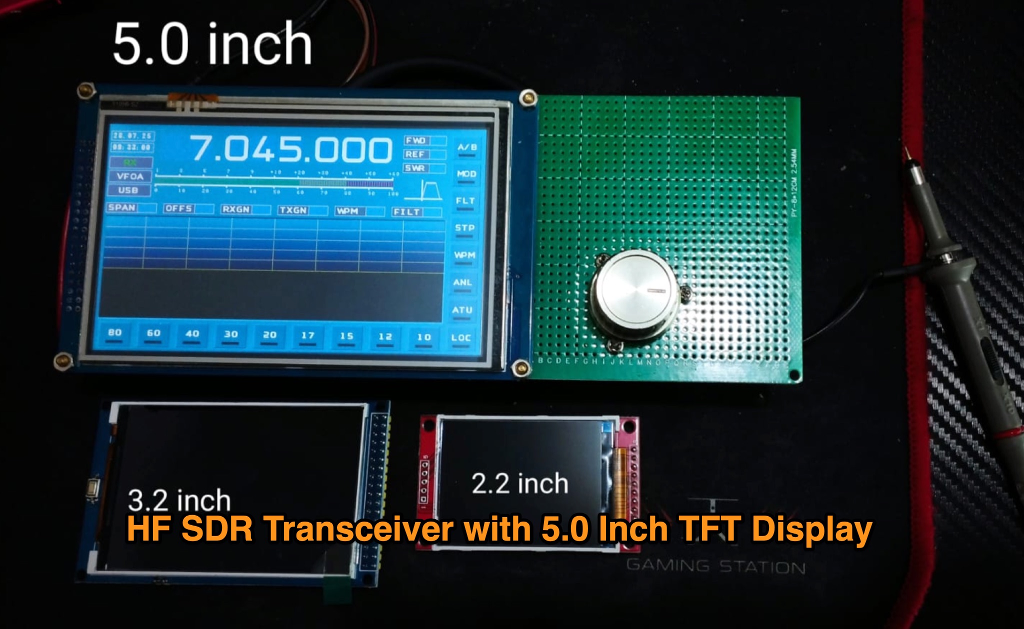 HF SDR Transceiver with 5.0 Inch TFT Display Picture