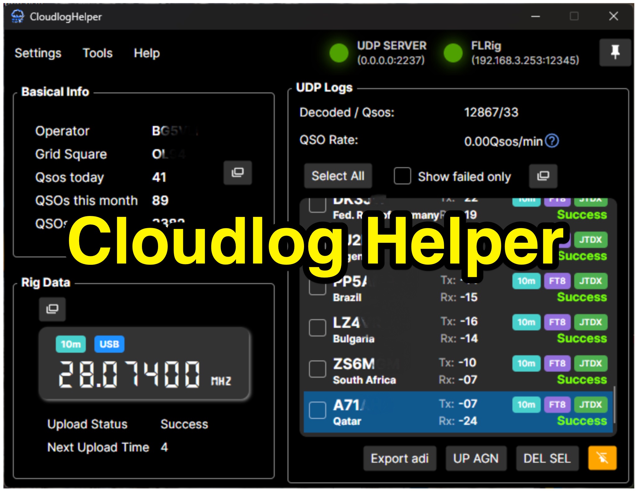 Cloudlog Helper 