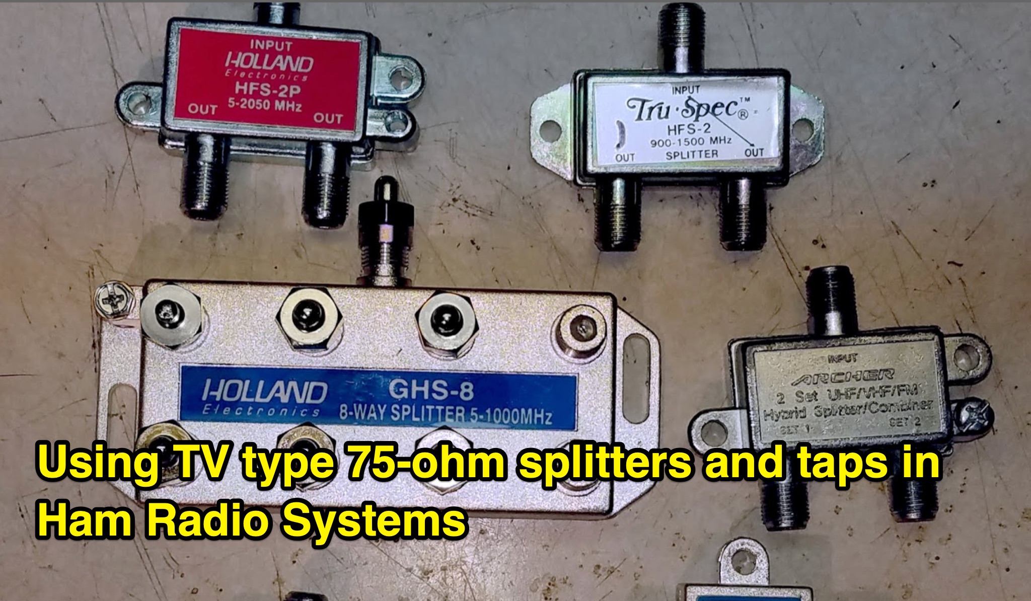 Using TV-Type 75 Ohm Splitters and Taps in 50 Ohm Systems Picture