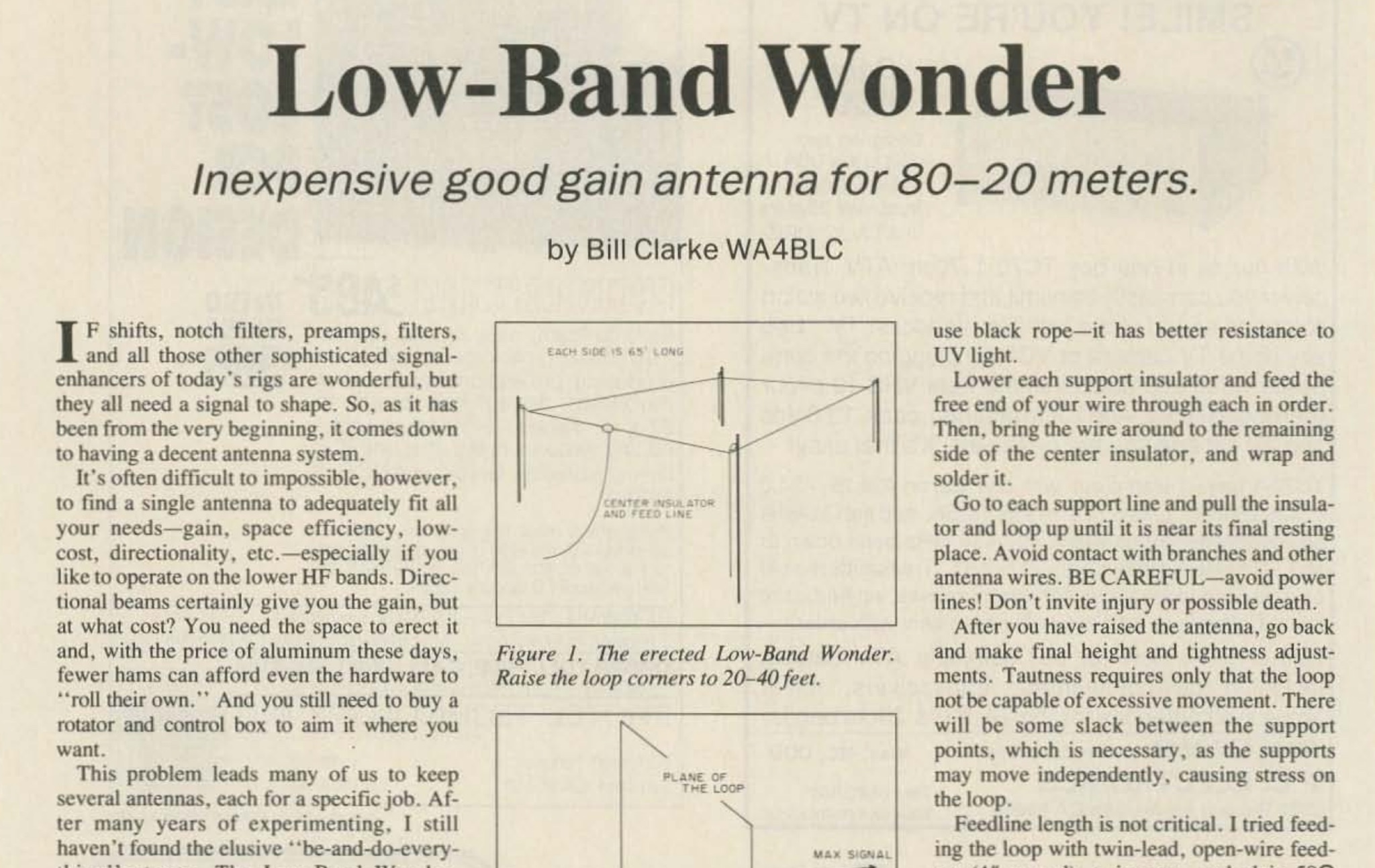 Low-Band Wonder - Wire Loop Antenna Picture