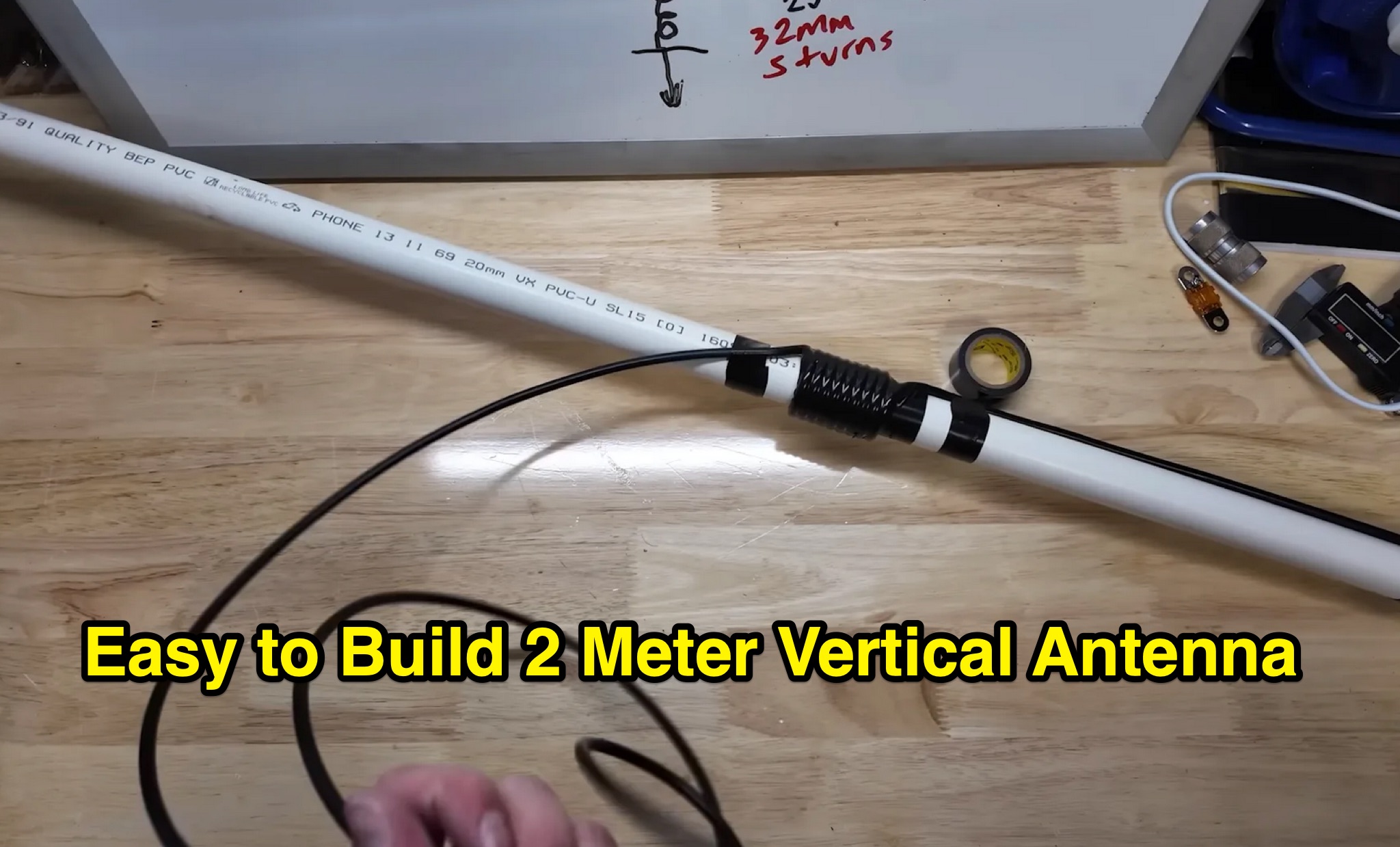 Easy to Build 2 Meter 146 MHz Vertical Antenna Guide Picture