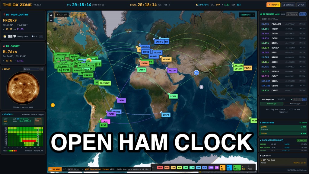 OpenHamClock - Real-Time Amateur Radio Dashboard Picture