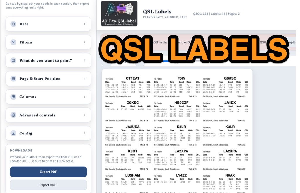 ADIF-to-QSL-label - QSL Label generator Picture