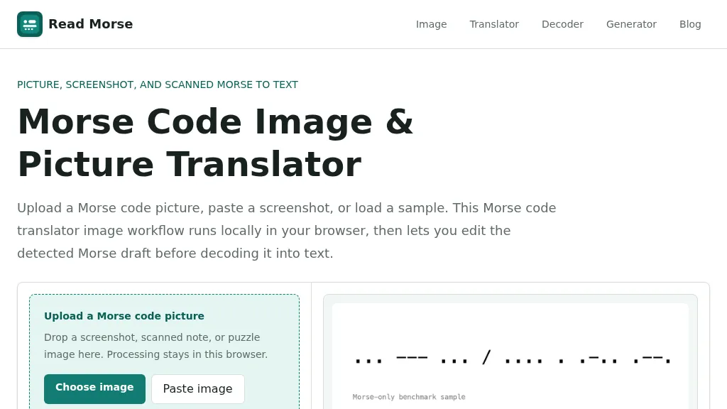 Read Morse -  Text and Image trasnslator