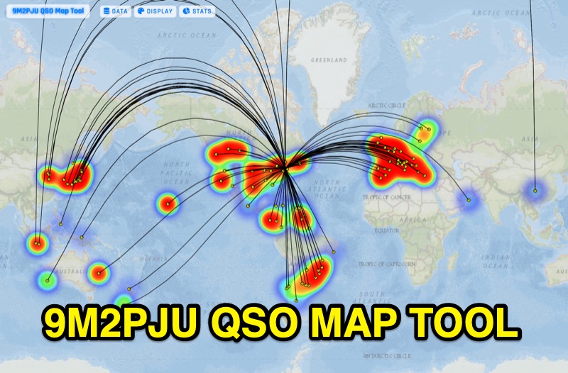 9M2PJU QSO Map Tool for ADIF, Cabrillo, SOTA CSV Logs