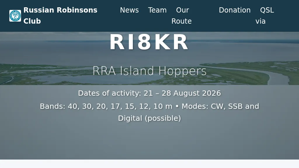RI8KR - RRA Island Hoppers Expedition to Ob Bay, Kara Sea (August 2026)