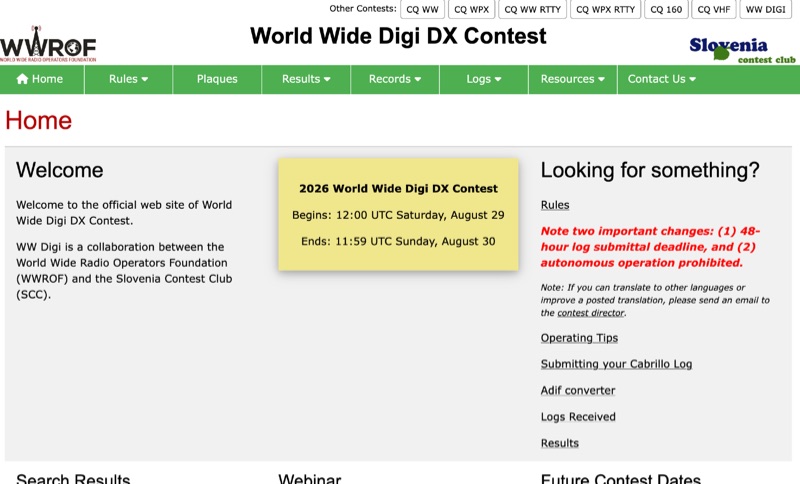 WW DIGI - World Wide Digi DX Contest Official Website