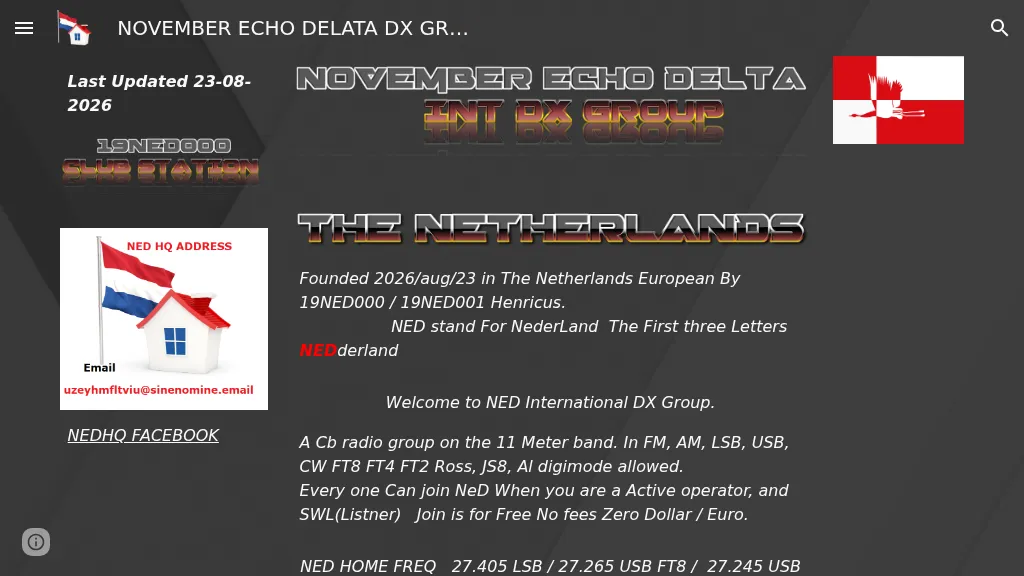 NED November Echo Delta int Dx Group