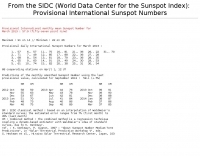 Sunspot number forecast