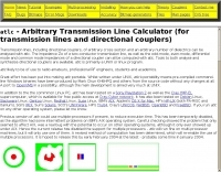 atlc - Arbitrary Transmission Line Calculator.
