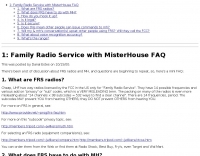 DXZone Family Radio Service with MisterHouse FAQ