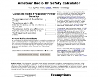 DXZone Amateur Radio RF Safety Calculator