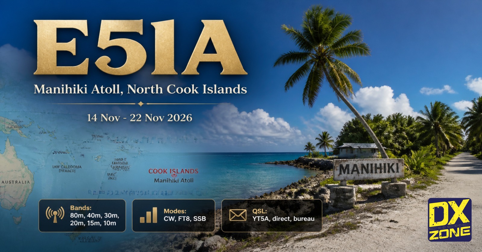 E51A — North Cook Islands DXpedition