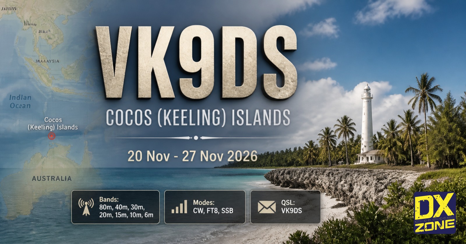 VK9DS Cocos (Keeling) Islands