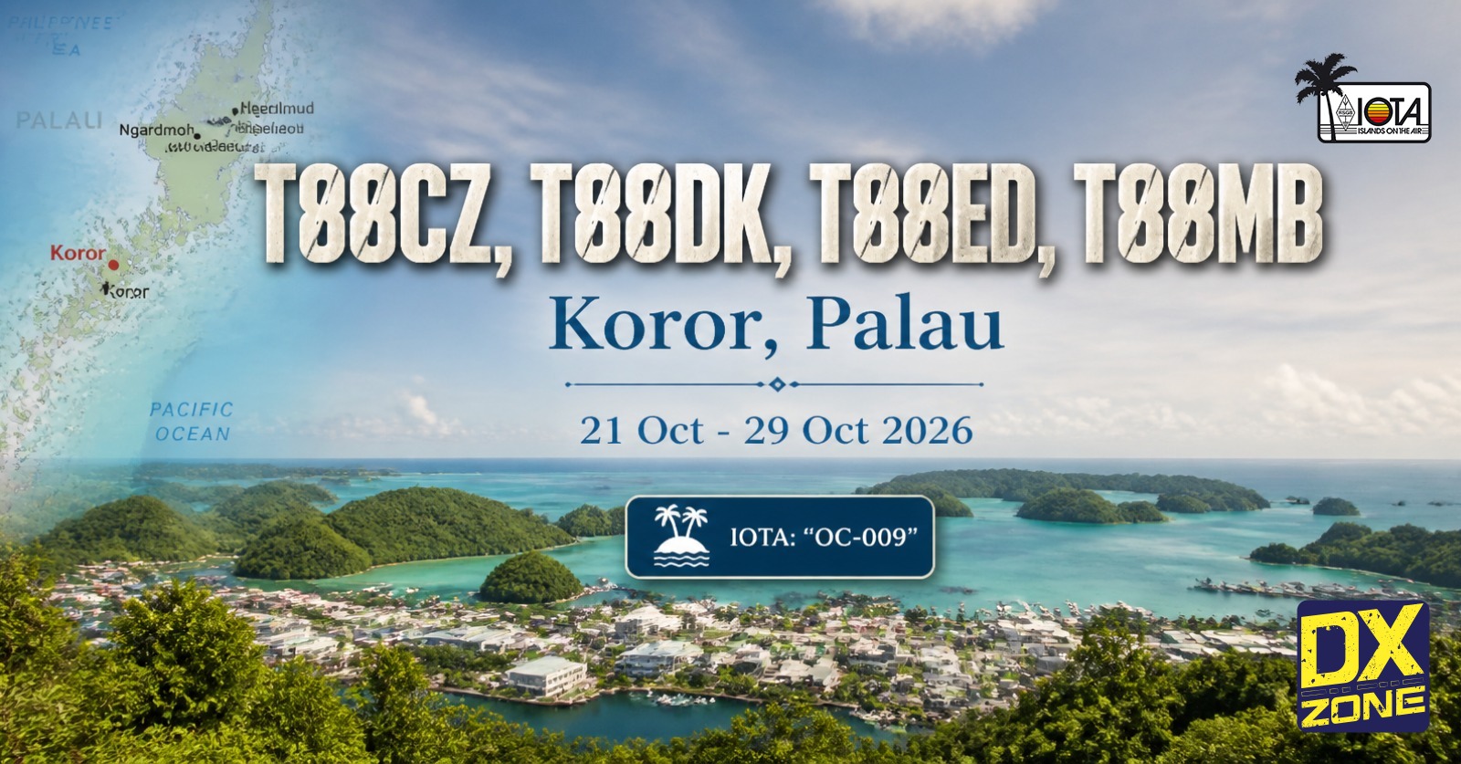 T88CZ, T88DK, T88ED, T88MB — Palau DXpedition